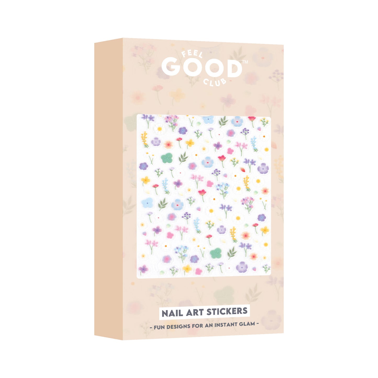 Feel Good Club Pastel Petals Nail Stickers For Quick Nail Art -Peel & Apply After Nail Polish Enamel