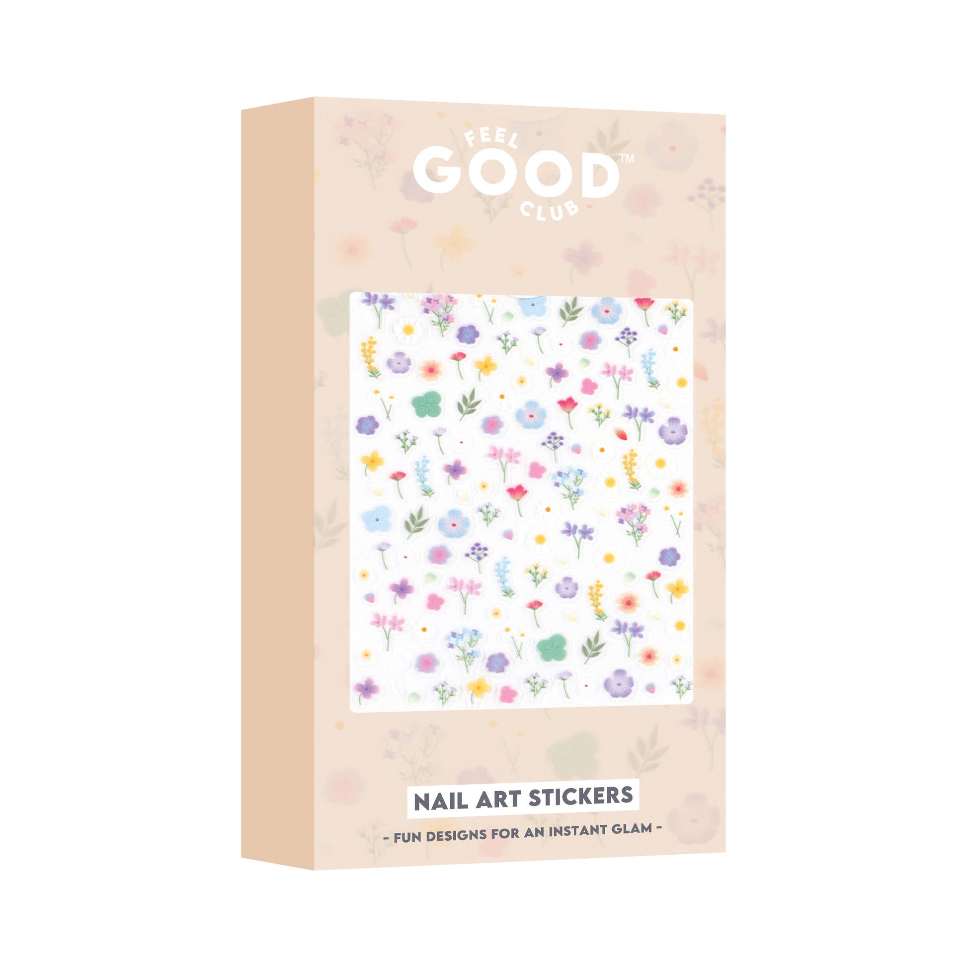 Feel Good Club Pastel Petals Nail Stickers For Quick Nail Art -Peel & Apply After Nail Polish Enamel