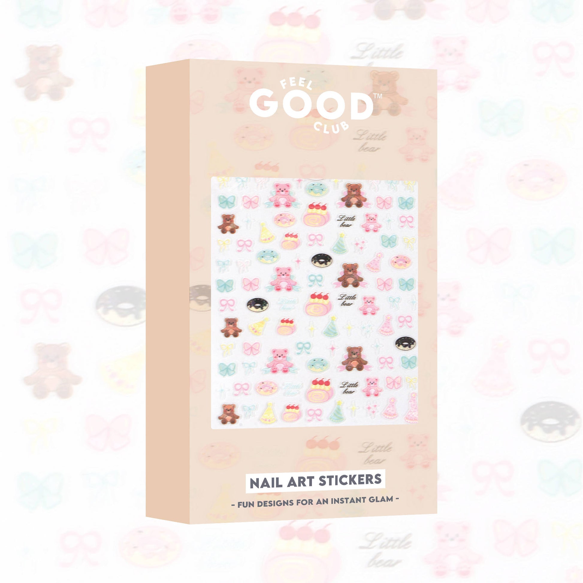 Feel Good Club Cuddle Crew Nail Stickers For Quick Nail Art - Peel & Apply After Nail Polish Enamel