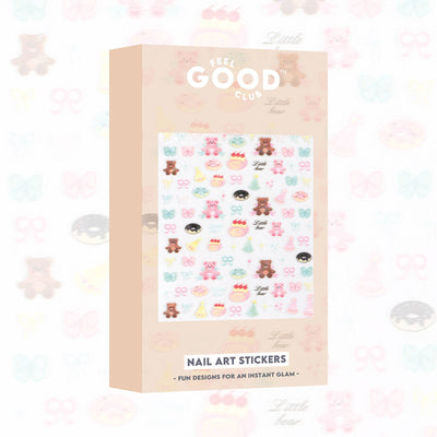 Feel Good Club Cuddle Crew Nail Stickers For Quick Nail Art - Peel & Apply After Nail Polish Enamel