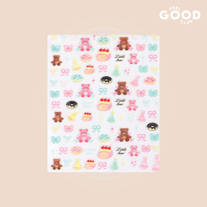 Feel Good Club Cuddle Crew Nail Stickers For Quick Nail Art - Peel & Apply After Nail Polish Enamel
