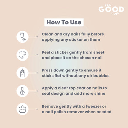 Feel Good Club Cuddle Crew Nail Stickers For Quick Nail Art - Peel & Apply After Nail Polish Enamel