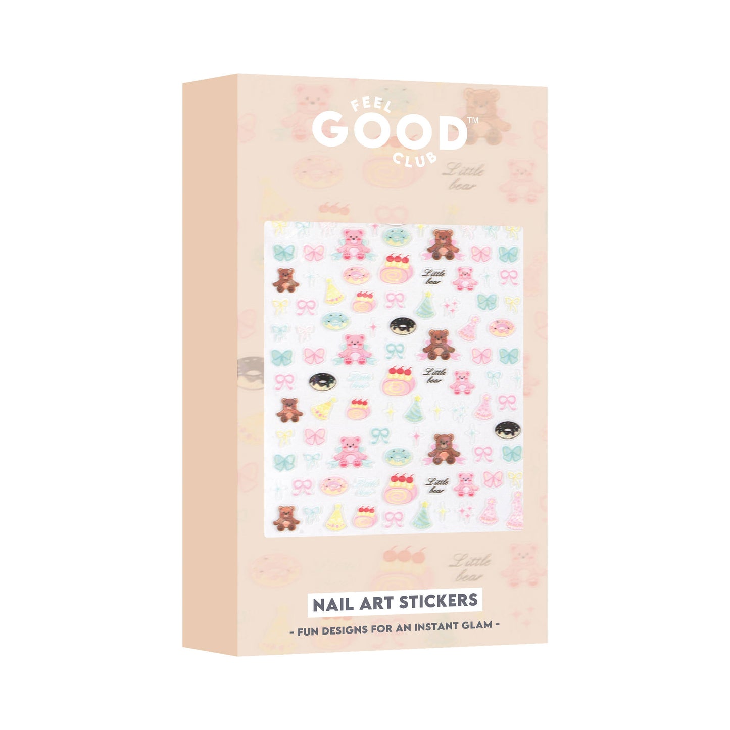 Feel Good Club Cuddle Crew Nail Stickers For Quick Nail Art - Peel & Apply After Nail Polish Enamel