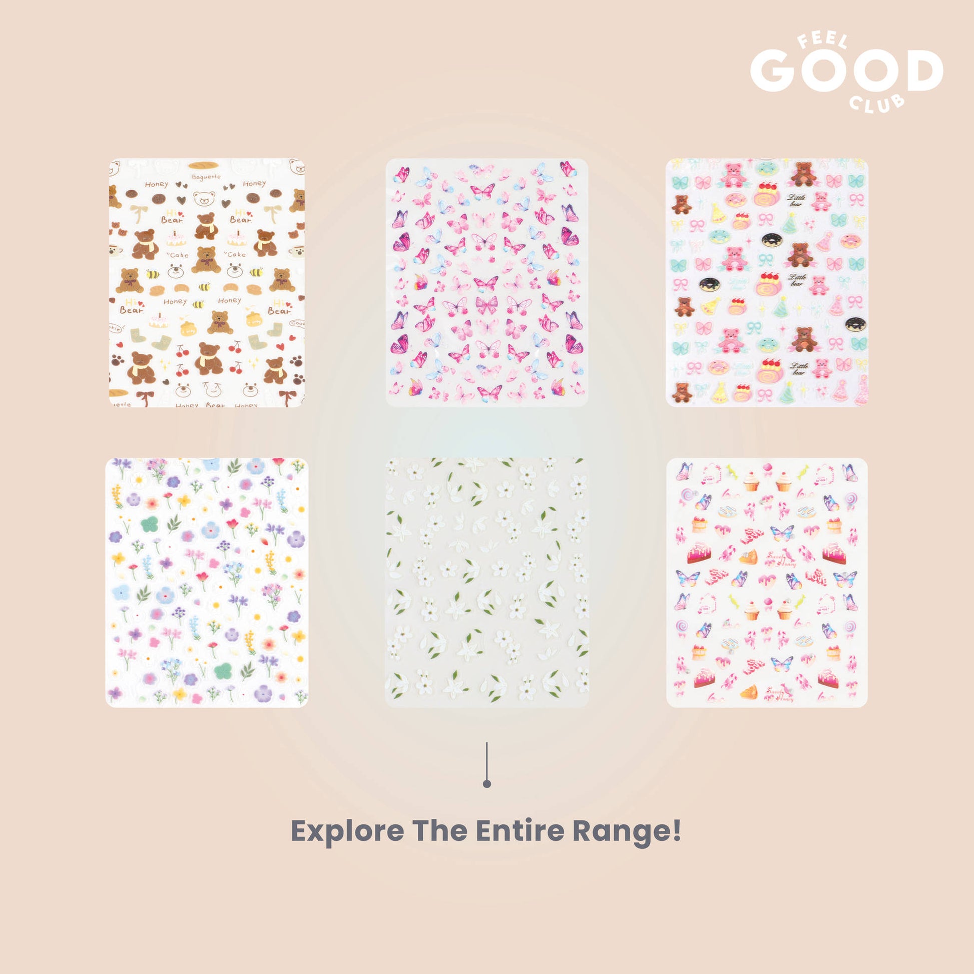Feel Good Club Pure Bloom Nail Stickers For Quick Nail Art - Peel & Apply After Nail Polish Enamel
