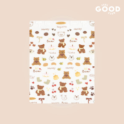 Feel Good Club Bows & Bears Nail Stickers For Quick Nail Art - Peel & Apply After Nail Polish Enamel