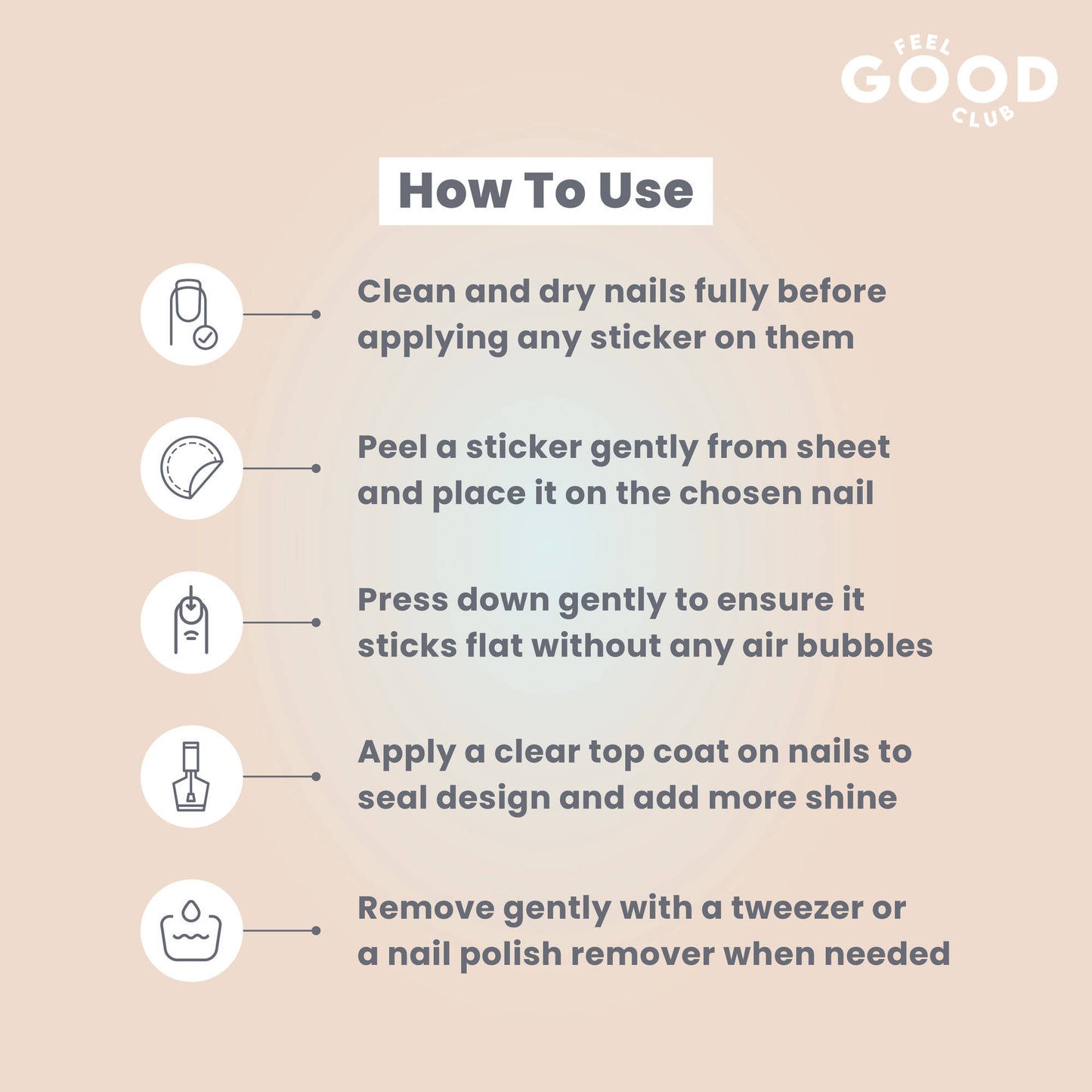 Feel Good Club Bows & Bears Nail Stickers For Quick Nail Art - Peel & Apply After Nail Polish Enamel