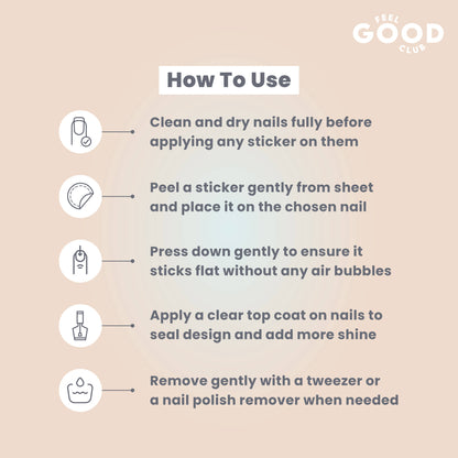 Feel Good Club Bows & Bears Nail Stickers For Quick Nail Art - Peel & Apply After Nail Polish Enamel