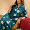 Dhiyona IE Women Printed Pleated Pure Cotton Kurta with Trousers