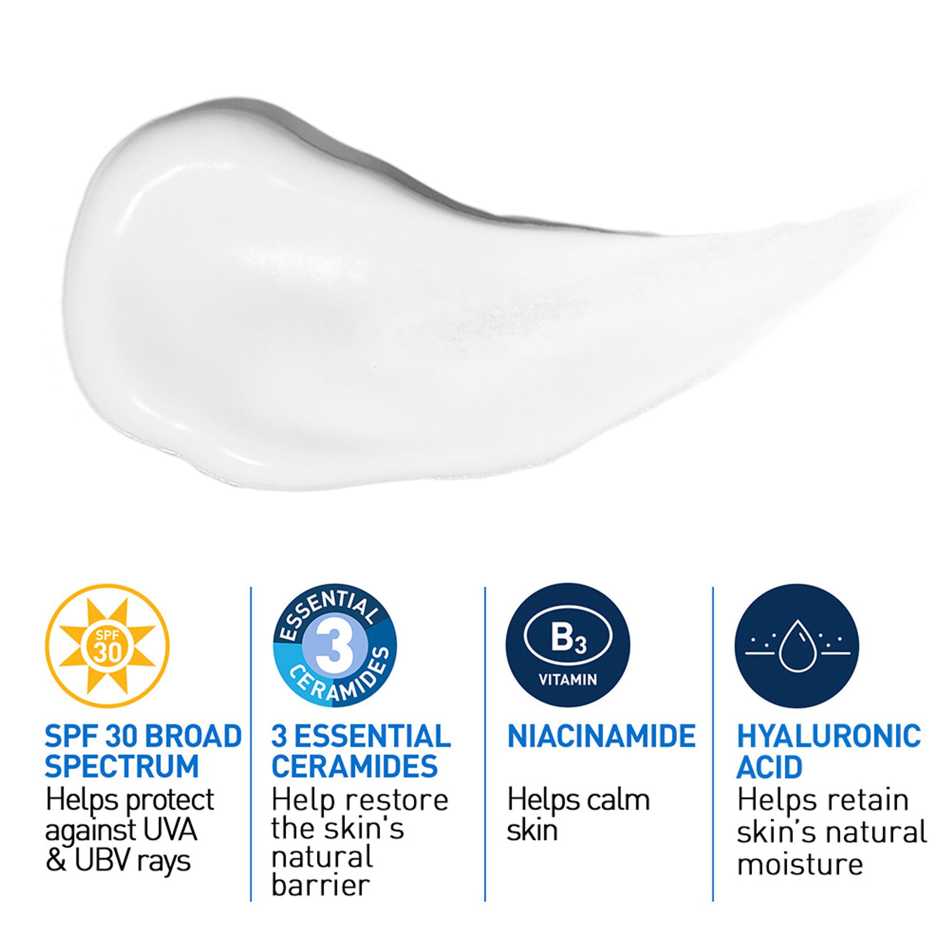 CeraVe AM Facial Moisturizer With Sunscreen SPF 30 UVB + UVA, Dermatologist Recommended Day Cream