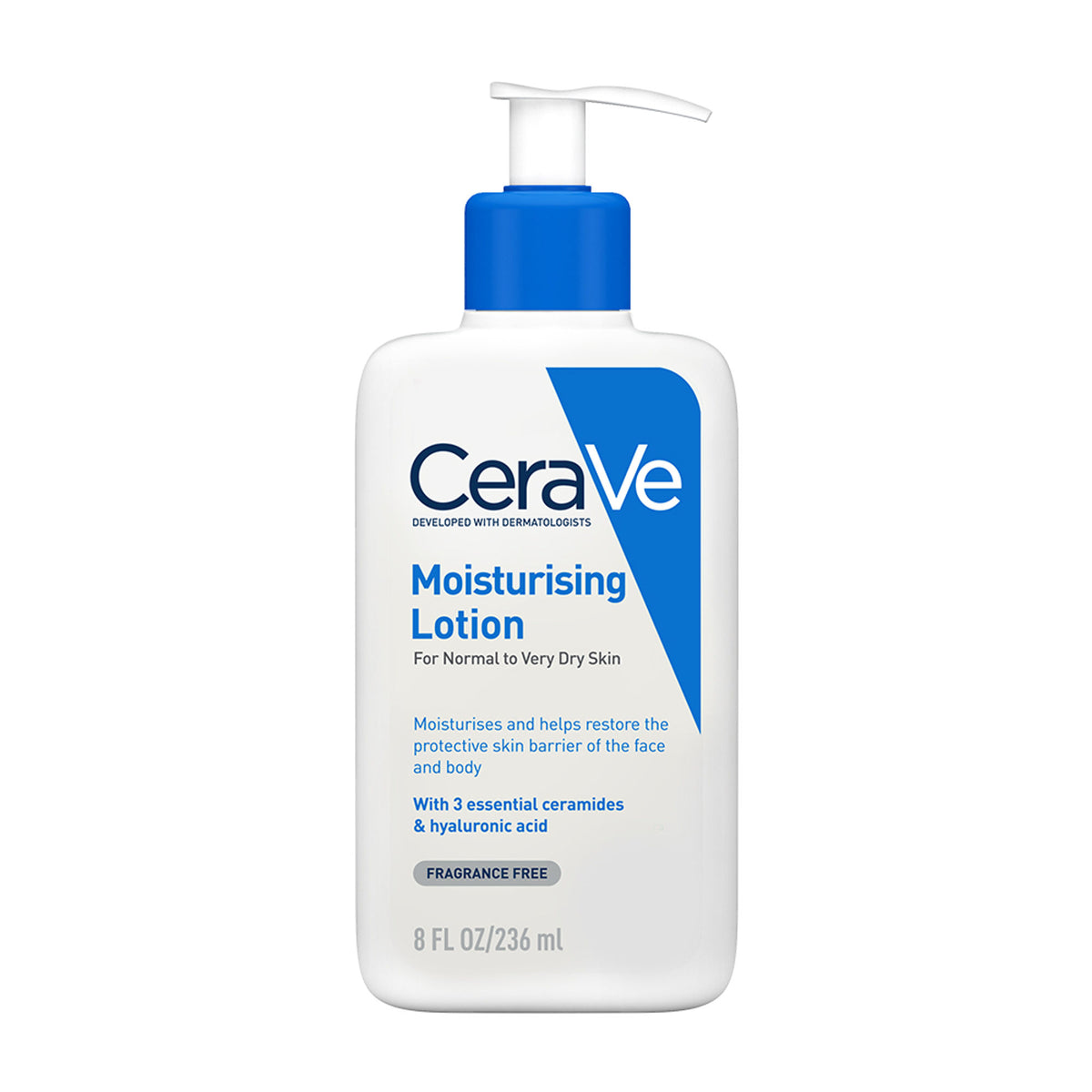 CeraVe Moisturizing Body Lotion for normal to dry skin with ceramides, dermatologist recommended, in a pump bottle.