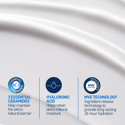 CeraVe moisturizing body lotion for normal to dry skin with ceramides, dermatologist recommended, in a pump bottle.
