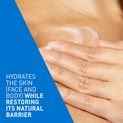 CeraVe Moisturizing Body Lotion for normal to dry skin with ceramides, dermatologist recommended, in a pump bottle.