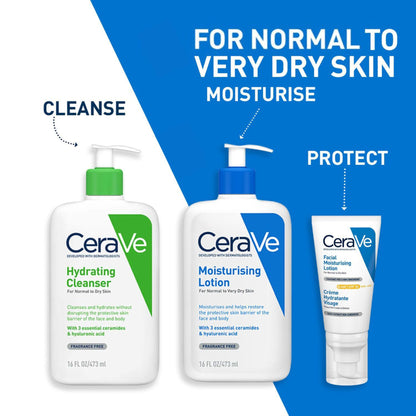 CeraVe Moisturizing Body Lotion for normal to dry skin with ceramides, dermatologist recommended, in a pump bottle.