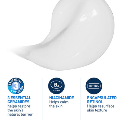 CeraVe Resurfacing Retinol Serum with licorice root extract and niacinamide, helping reduce acne marks and improve skin texture.