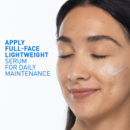 CeraVe Resurfacing Retinol Serum with licorice root extract and niacinamide for reducing acne marks and improving skin texture.