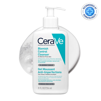 CeraVe Blemish Control Cleanser With 2% Salicylic Acid & Niacinamide For Acne-Prone Skin