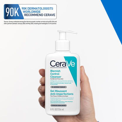 CeraVe Blemish Control Cleanser With 2% Salicylic Acid & Niacinamide For Acne-Prone Skin