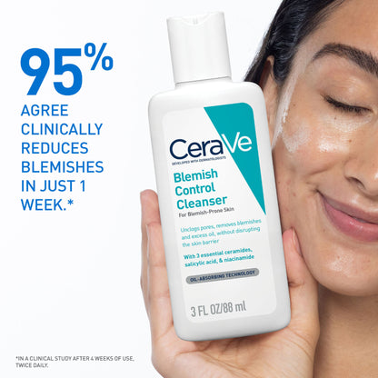 CeraVe Blemish Control Cleanser With 2% Salicylic Acid & Niacinamide For Acne-Prone Skin
