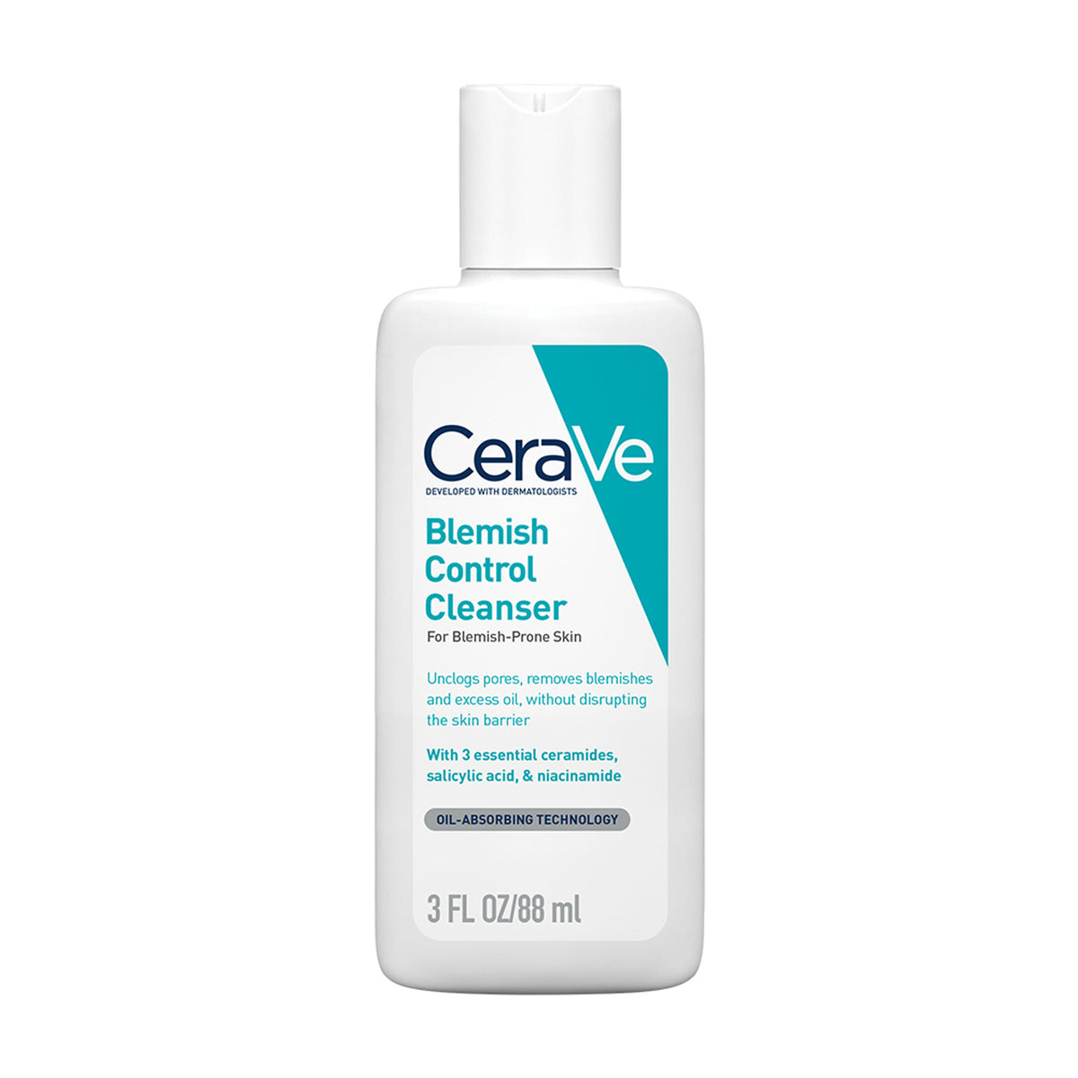CeraVe Blemish Control Cleanser With 2% Salicylic Acid & Niacinamide For Acne-Prone Skin