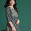 Dhiyona IE Geometric Printed Mirror Work Kurta