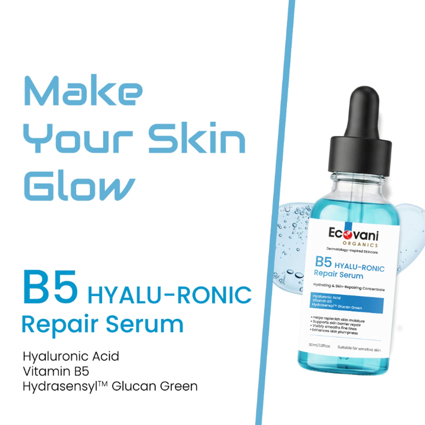 ECOVANI Hyaluronic Acid Face Serum With Vitamin B5