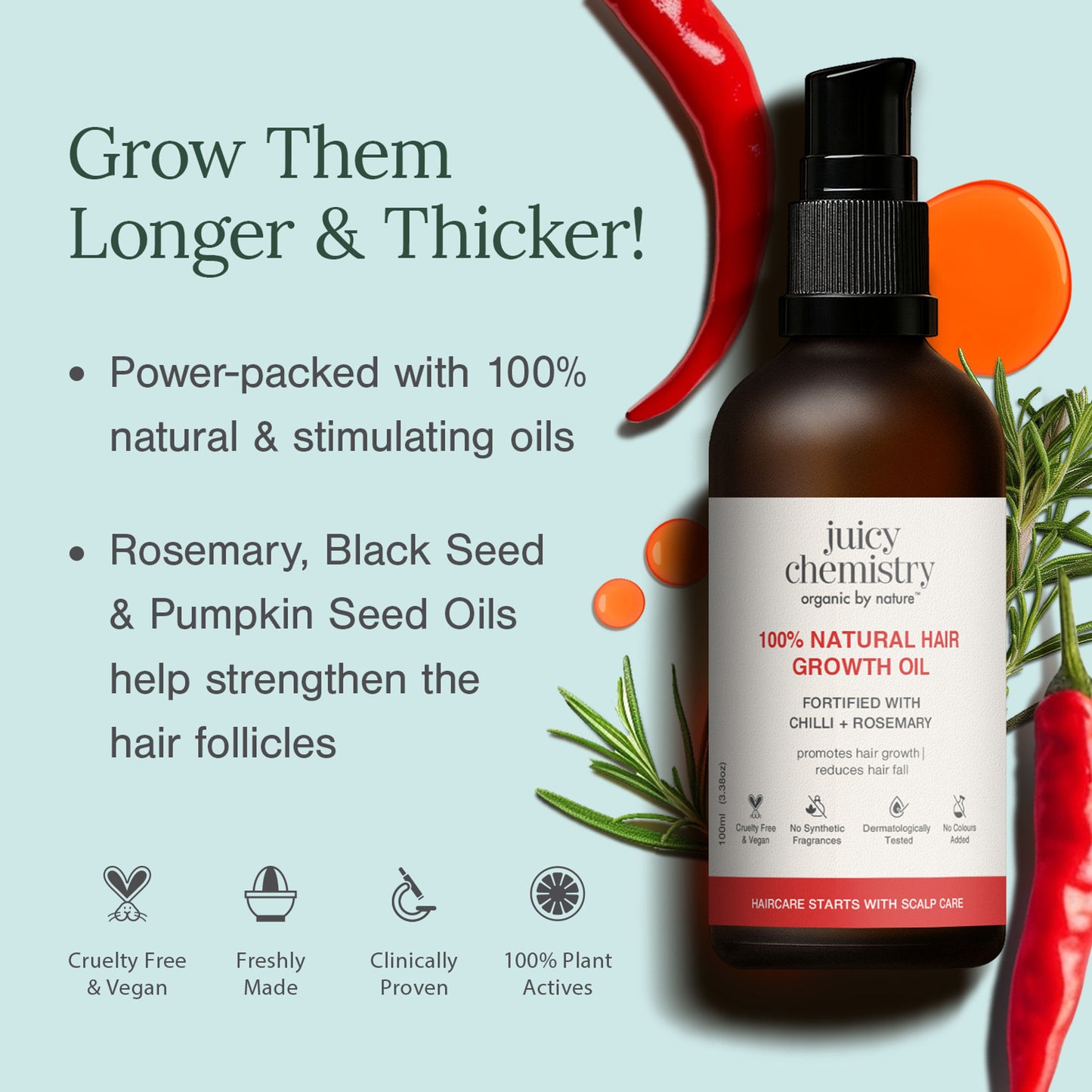 Juicy Chemistry 100% Natural Hair Growth Oil