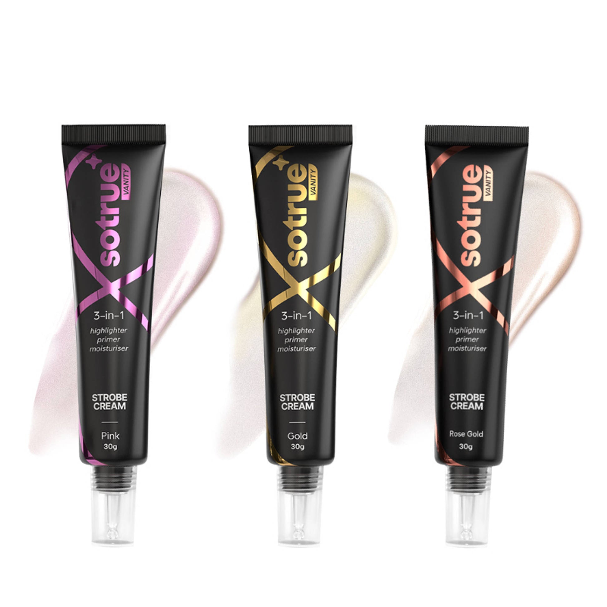 Sotrue Shades Of Glow-Strobe Cream Set Of 3