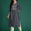Dhiyona IE Ethnic Motifs Embroidered Zari Kurta