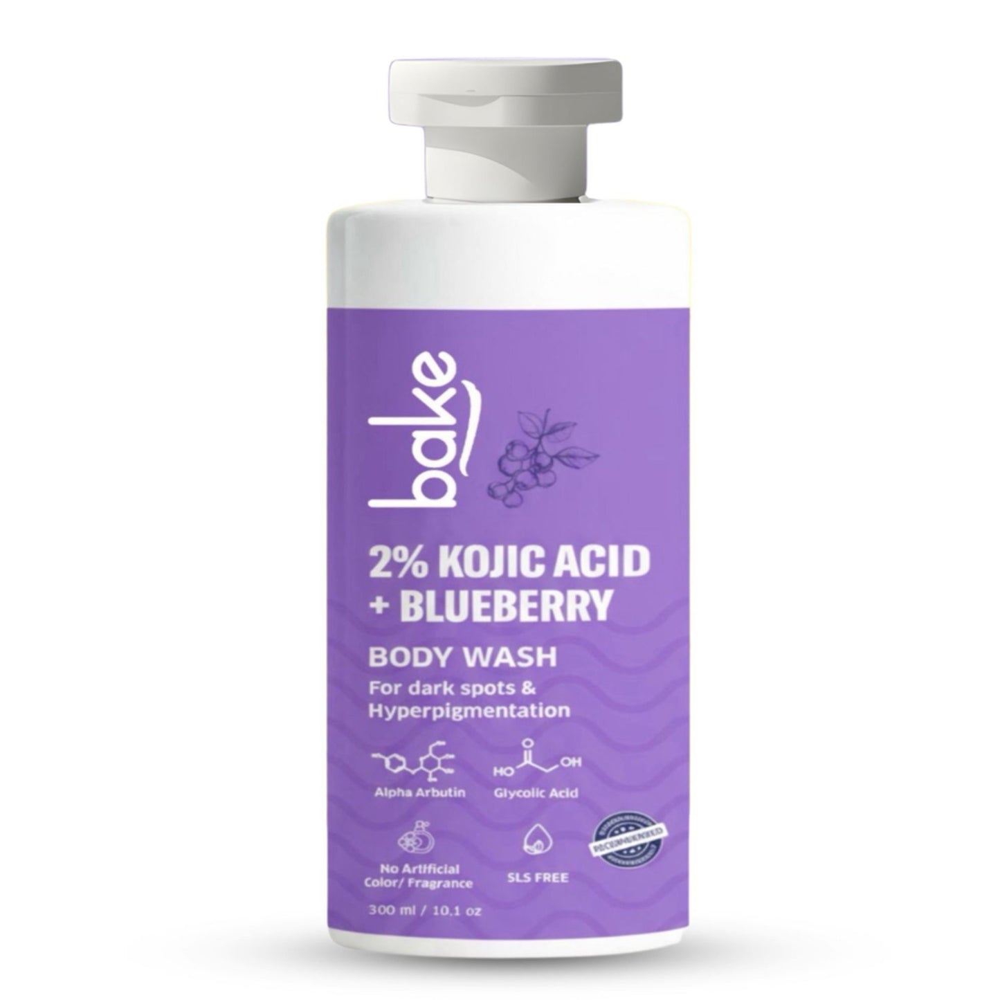 BAKE 2% Kojic Acid Body Wash With Glycolic Acid For Dark Spots, Pigmentation & Tan Removal