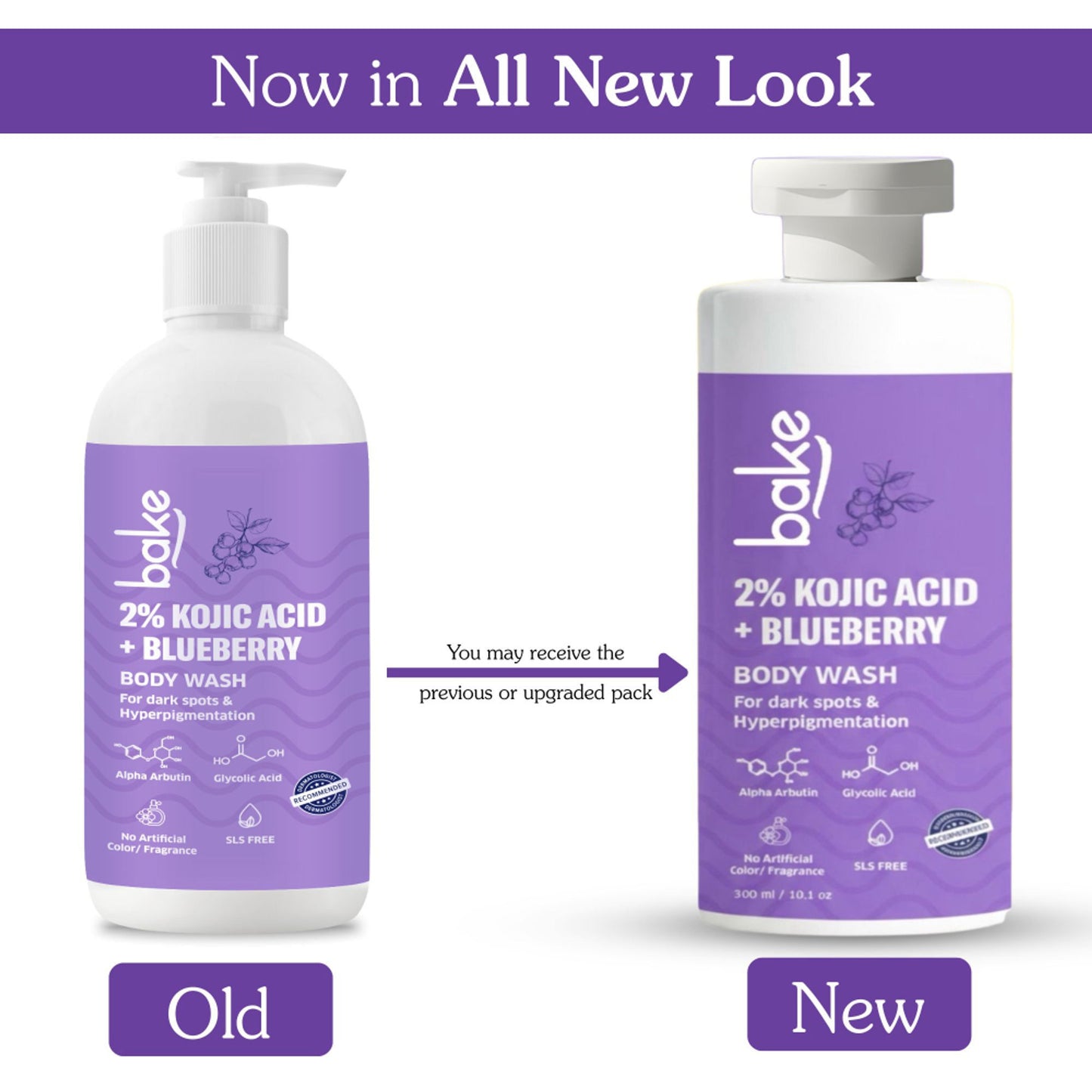 BAKE 2% Kojic Acid Body Wash With Glycolic Acid For Dark Spots, Pigmentation & Tan Removal