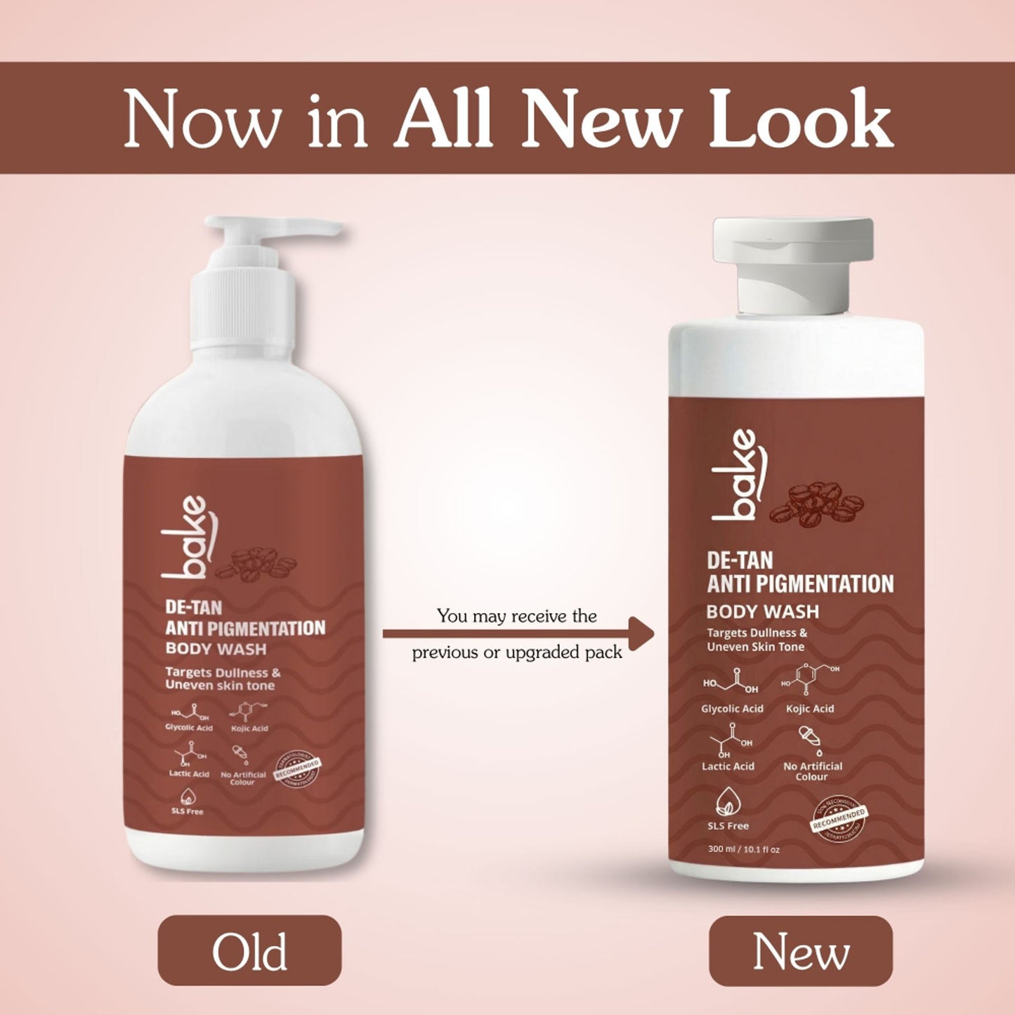 BAKE De-Tan Anti Pigmentation Coffee Body Wash for Dark Spots, Pigmentation, Tanning & Tan Removal