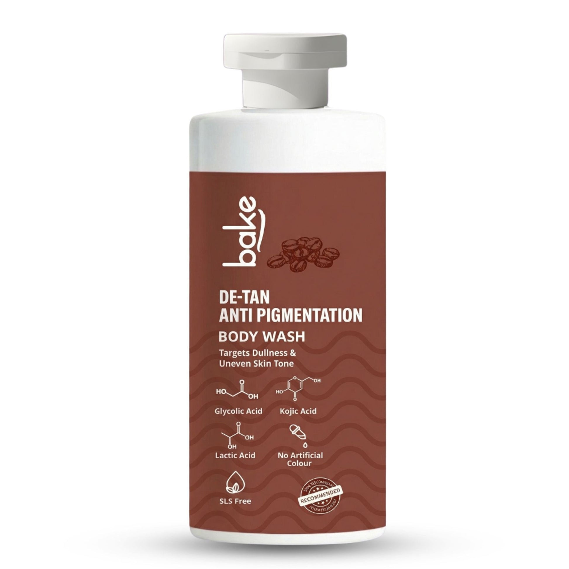 BAKE De-Tan Anti Pigmentation Coffee Body Wash for Dark Spots, Pigmentation, Tanning & Tan Removal