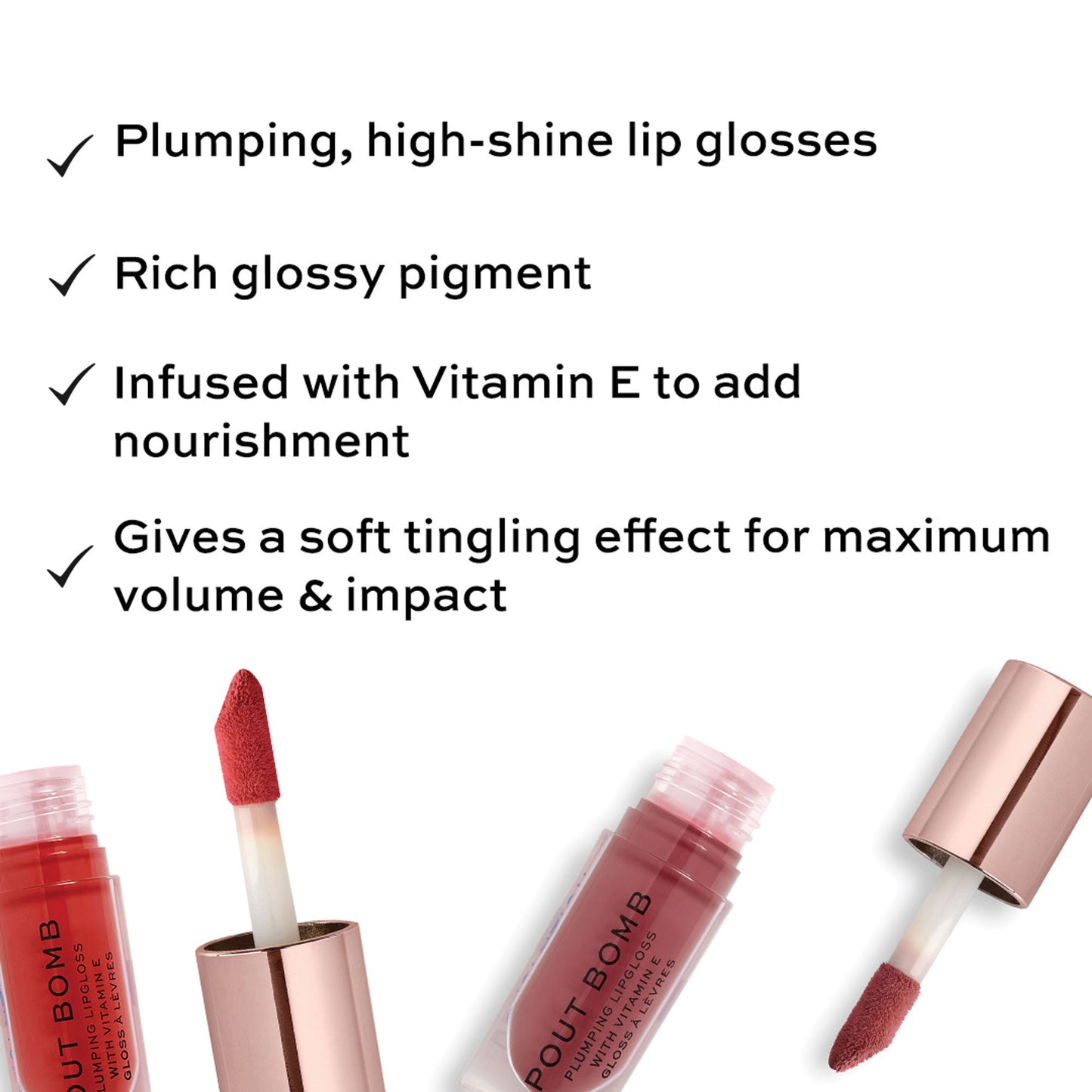 Makeup Revolution Pout Bomb Plumping Gloss - Juicy Red