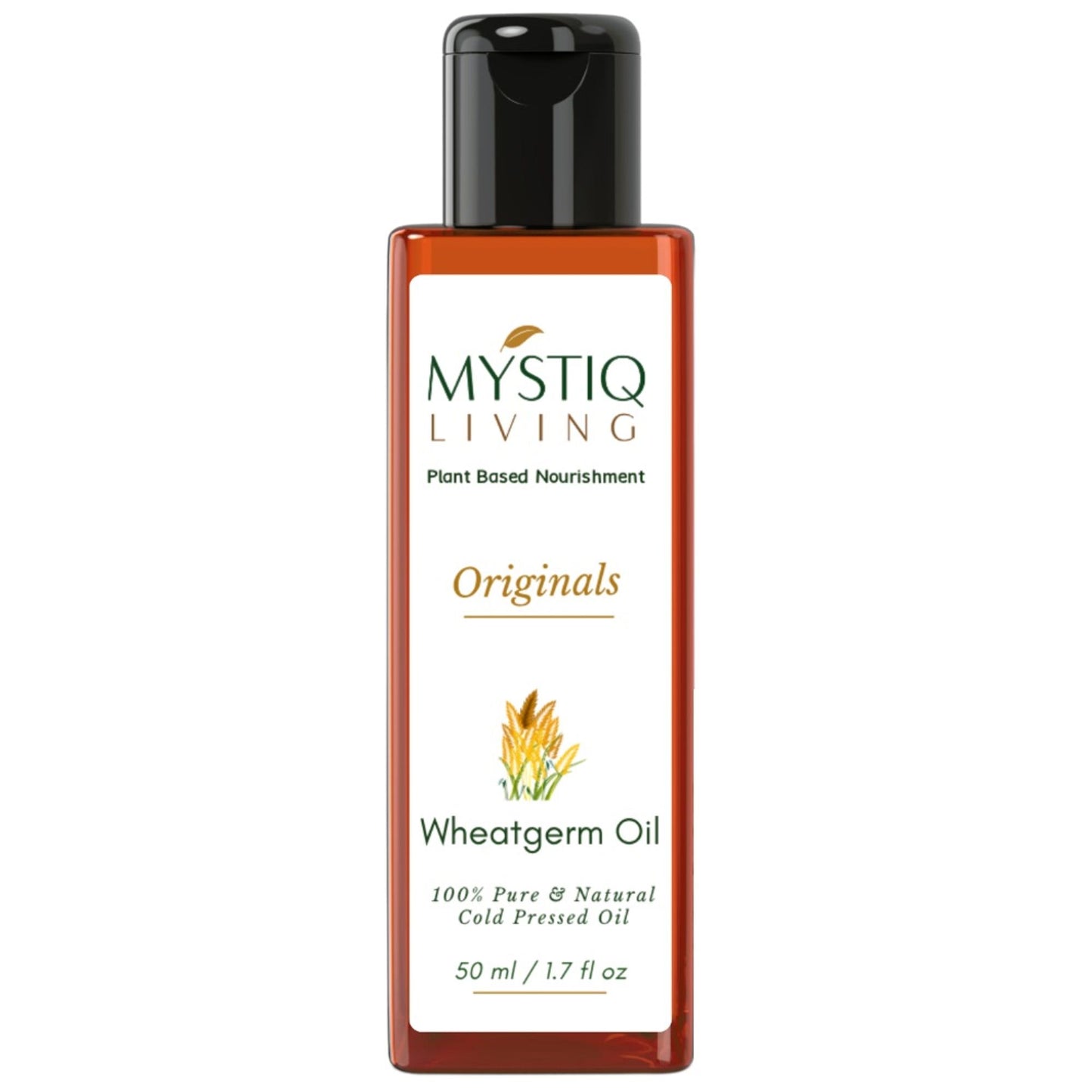 Mystiq Living Wheat Germ Oil For Hair, Face, Body & Skin - Cold Pressed & Organic
