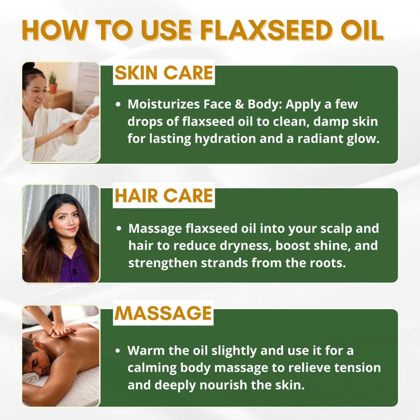 Mystiq Living Flaxseed Oil for Hair, Face & Skin, 100% Pure Cold Pressed and Organic with Omega 3