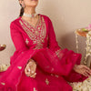 Dhiyona IE Embroidered Gotta Patti Work V Neck Kurta With Trousers & Dupatta