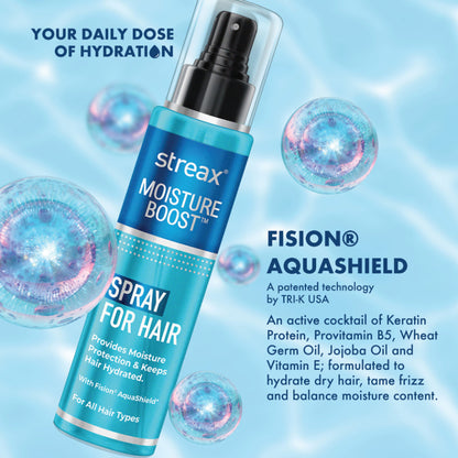 Streax Moisture Boost Spray Hair Serum, For Dry & Frizzy Hair