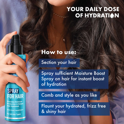 Streax Moisture Boost Spray Hair Serum, For Dry & Frizzy Hair