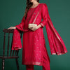 Dhiyona IE Ethnic Motifs Woven Design Zari Kurta with Trousers & With Dupatta