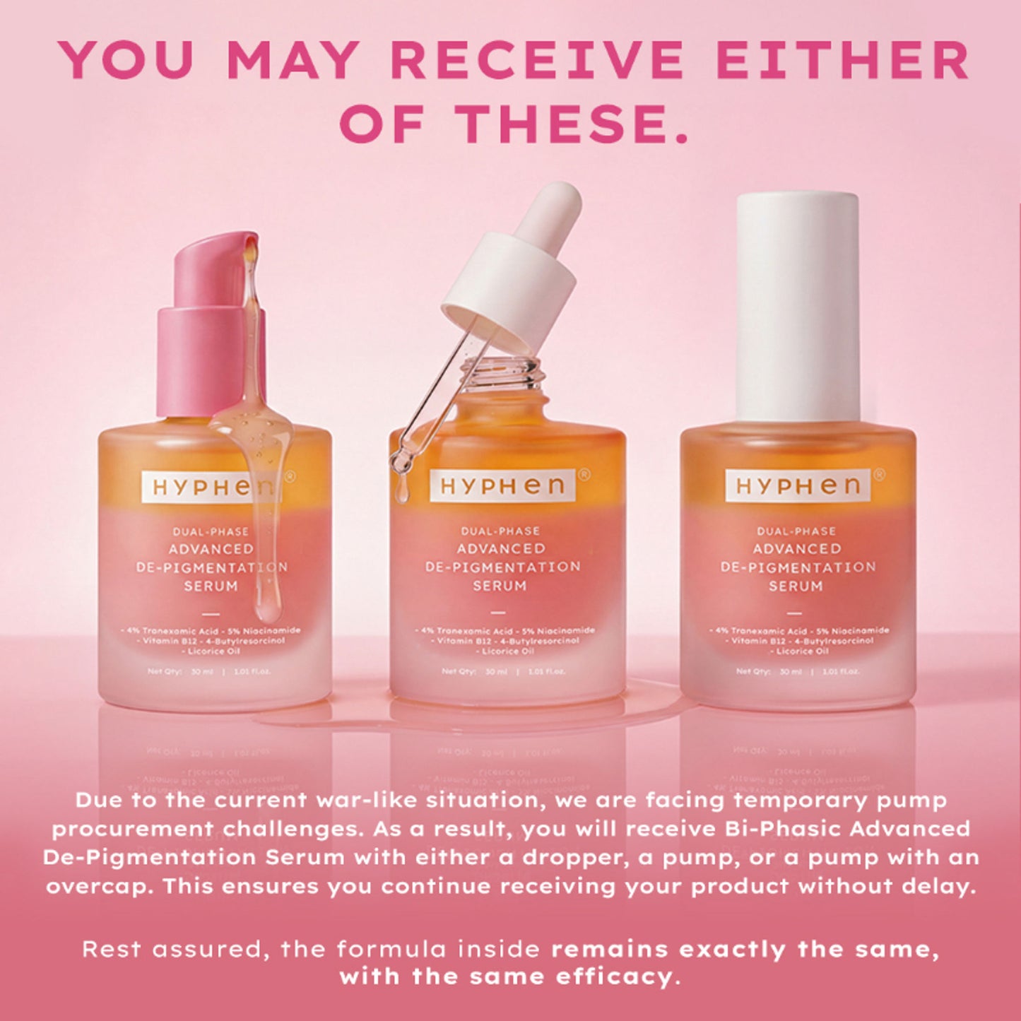Hyphen Biphasic Advanced De-Pigmentation Serum, Correct & Prevent Pigmentation In-Vivo Tested