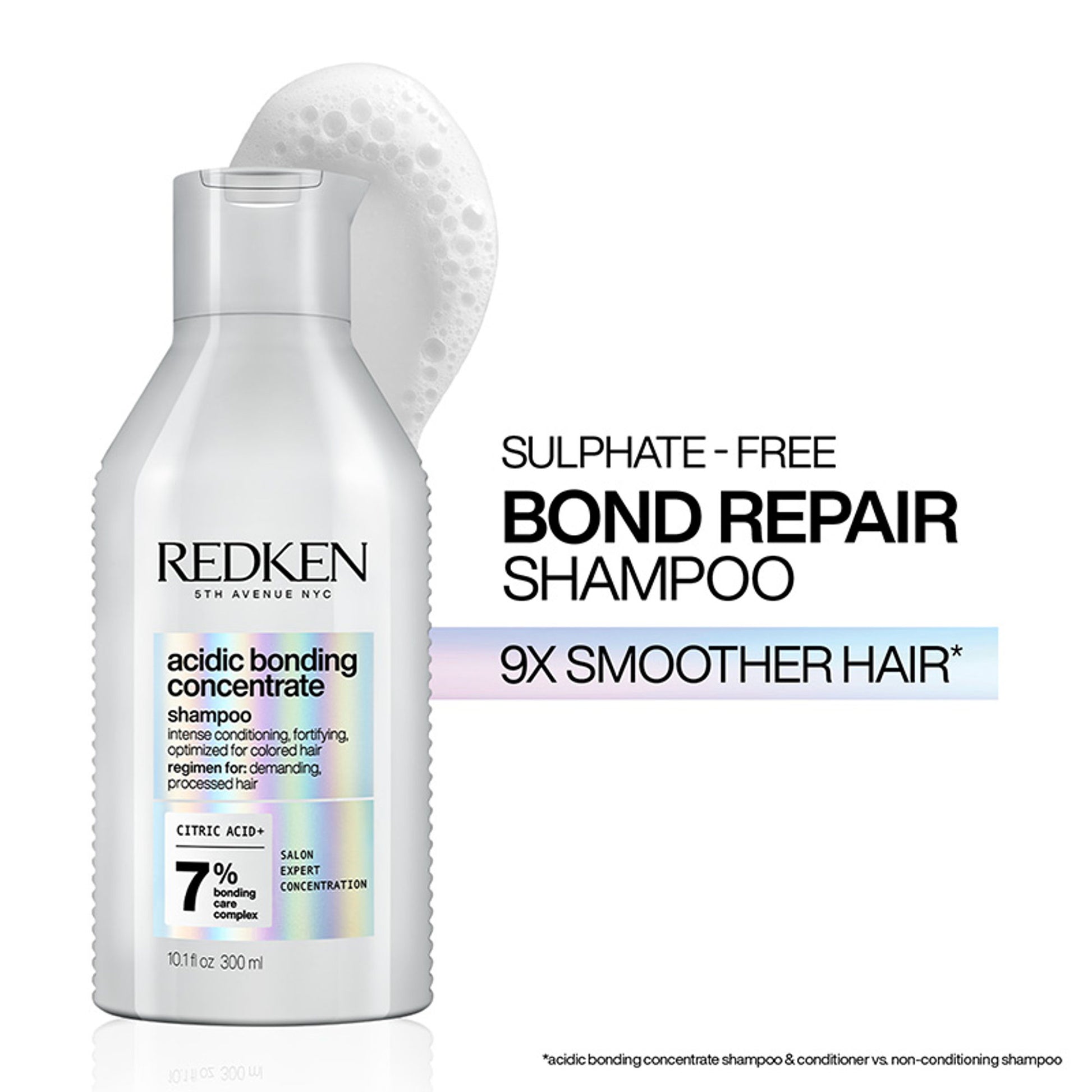 Redken Acidic Bonding Concentrate Sulphate Free Shampoo - Bond Repair For Damaged Hair