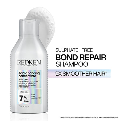 Redken Acidic Bonding Concentrate Sulphate Free Shampoo - Bond Repair For Damaged Hair