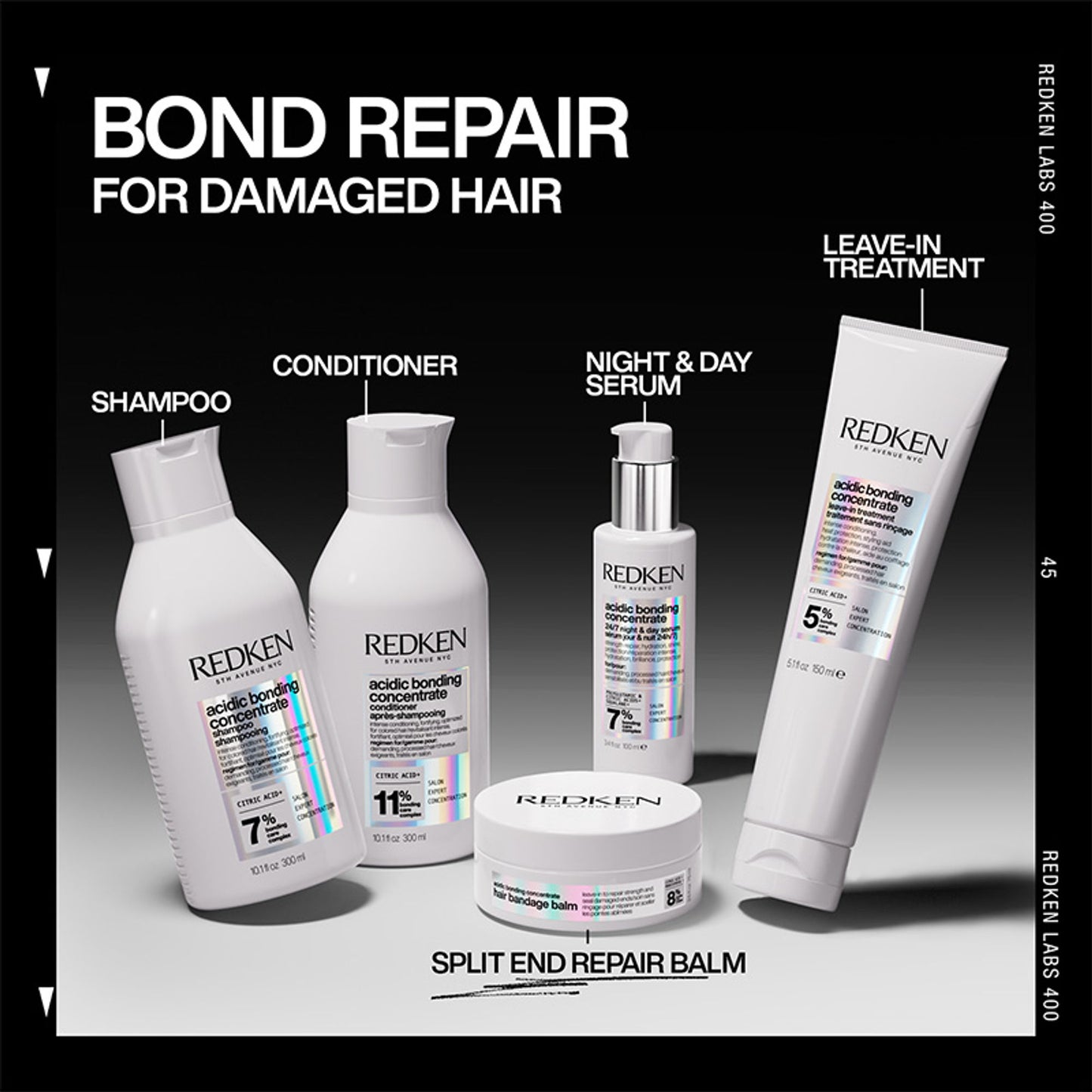 Redken Acidic Bonding Concentrate Sulphate Free Shampoo - Bond Repair For Damaged Hair