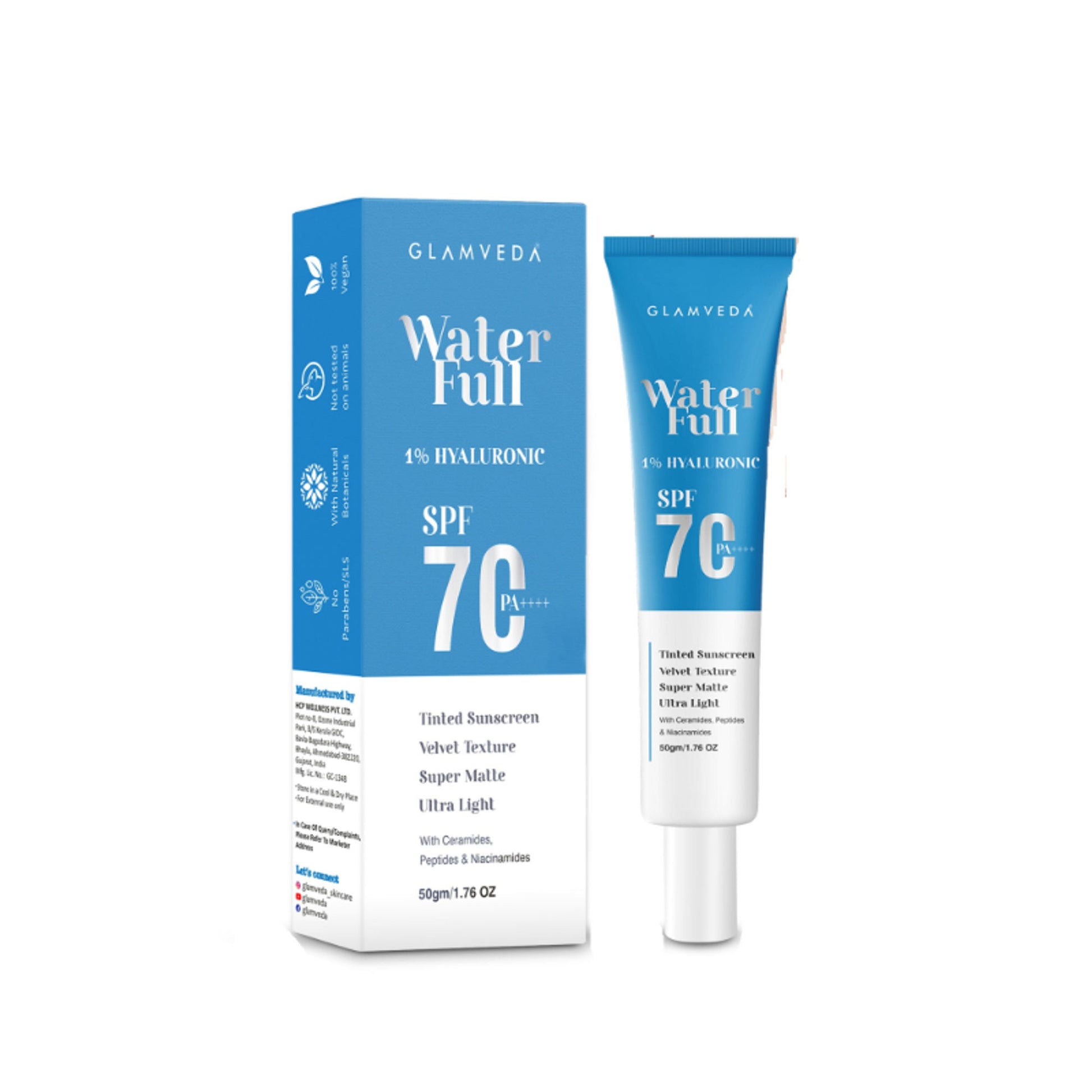Glamveda Water Full 1% Hyaluronic Sunscreen