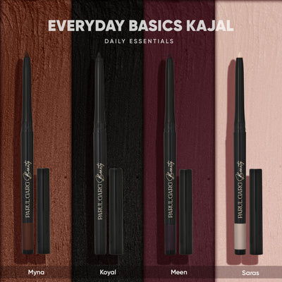 Parul Garg Beauty Bold Define Kajal Smudge-Proof, Long-Lasting (Everyday Basics, Pack Of 4)