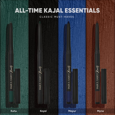 Parul Garg Beauty Bold Define Kajal Smudge-Proof, Long-Lasting (All-Time Essentials, Pack Of 4)