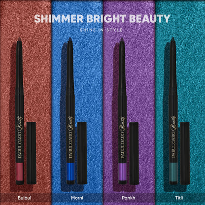 Parul Garg Beauty Bold Define Kajal Smudge-Proof, Long-Lasting (Shimmer Bright, Pack Of 4)