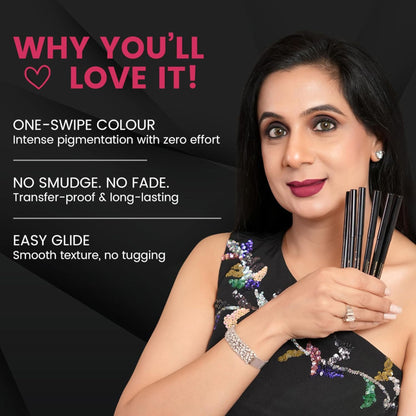 Parul Garg Beauty Bold Define Kajal Smudge-Proof, Long-Lasting (Shimmer Bright, Pack Of 4)