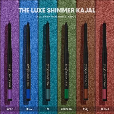 Parul Garg Beauty Bold Define Kajal Smudge-Proof, Long-Lasting (Luxe Shimmer Collection, Pack Of 6)