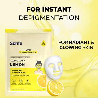Sanfe Instant Depigmentation Lemon Facial Mask